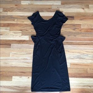 Super dark brown peplum dress